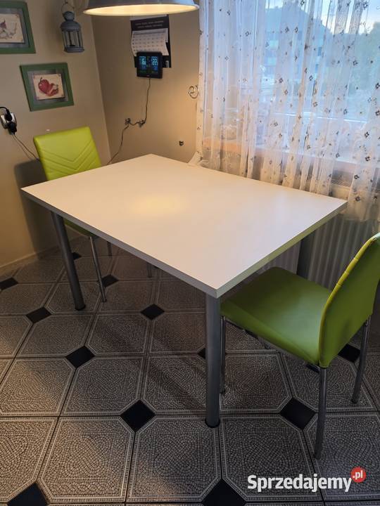 Biurko stół IKEA blat biały z szarymi nogami Bielsko-Biała