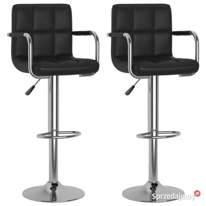vidaXL Stołki barowe 2 czarne sztuczna skóra mazowieckie Warszawa