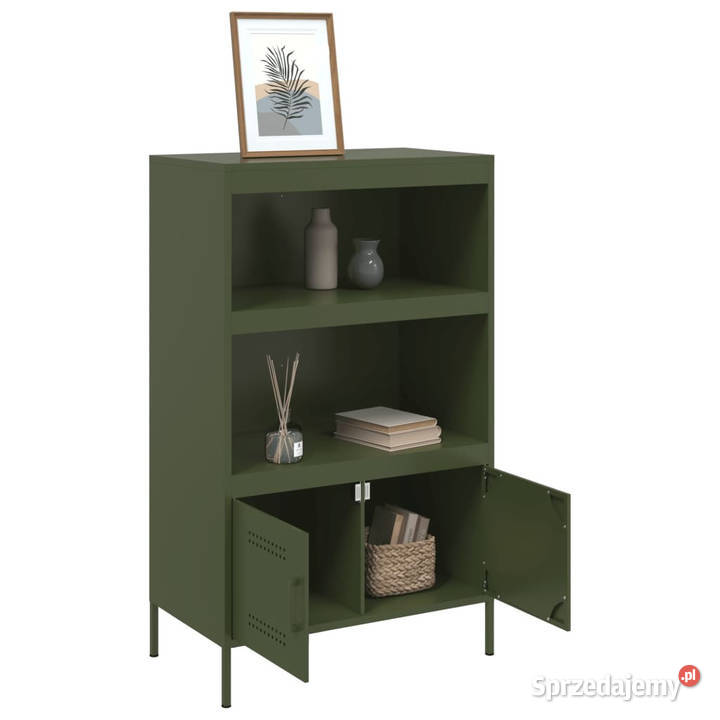 Szafka oliwkowa 68x39x113 stal WM842974 mazowieckie Warszawa sprzedam