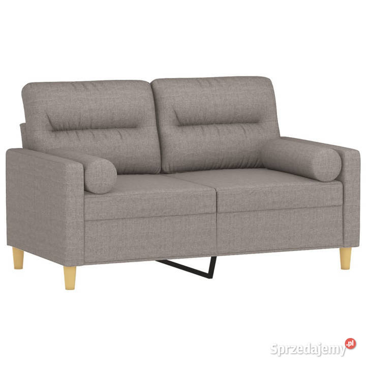 2osobowa sofa z poduszkami taupe 120 tkanina Warszawa