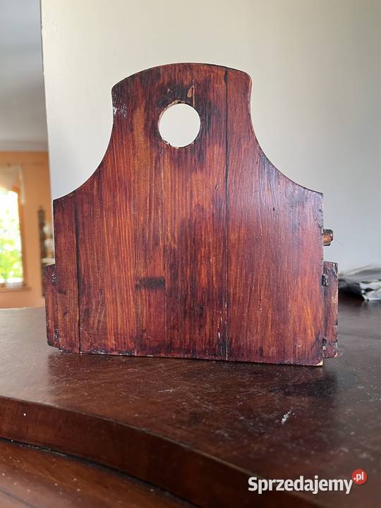 Pojemnik drewniany z klapką Do powieszenia Gdańsk