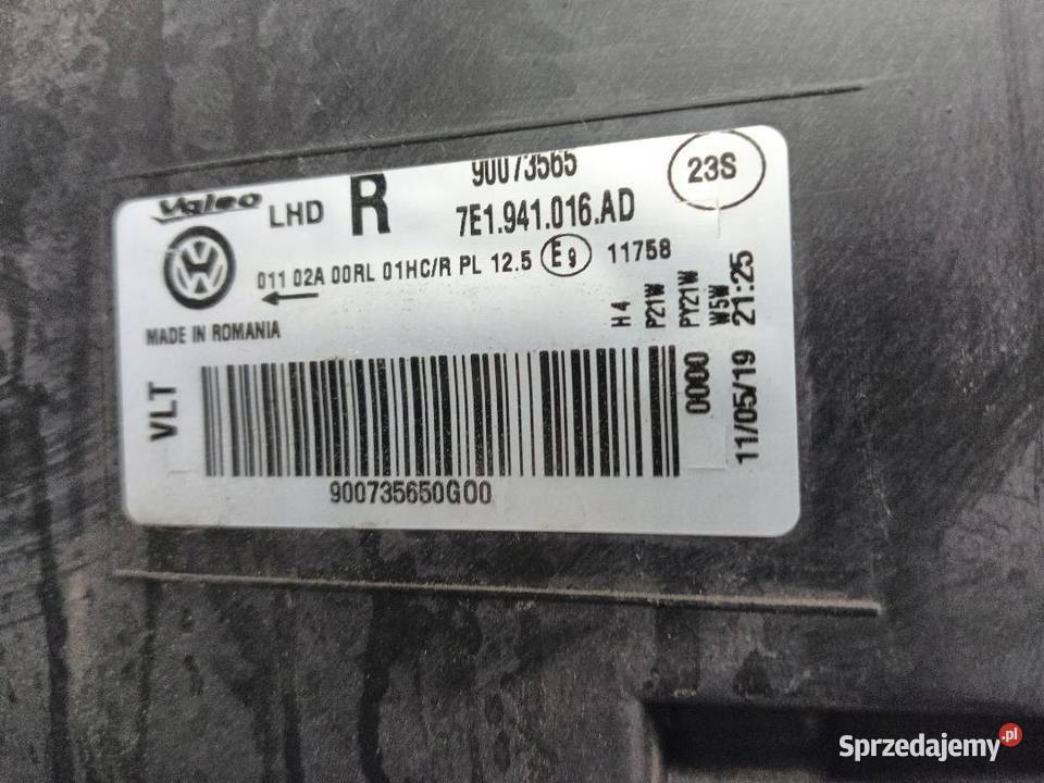 LAMPA PRZÓD PRZEDNIA PRAWA VW T6 TRANSPORTER sprzedam