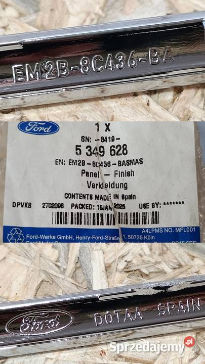 FORD S GALAXY 15 CHROM LISTWA DOLNA ATRAPY PRZÓD osobowe Pleszew sprzedam