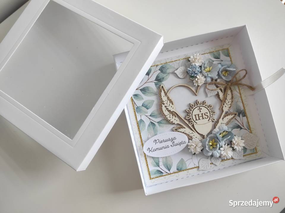 Kartka ręcznie robiona na Komunię Świętą w Łódź