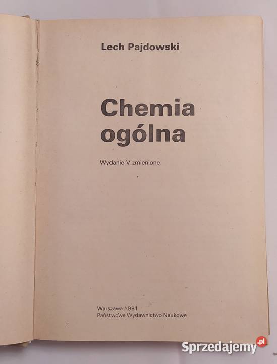 CHEMIA OGÓLNA Lech Pajdowski podlaskie Hajnówka