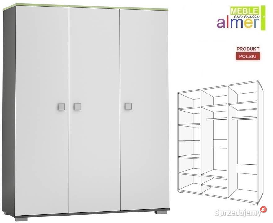 GREEN Y44 duża szafa młodzieżowa 145x53 w190 Bytom