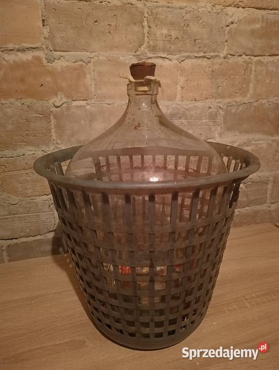 Balon na wino gąsior szklany z koszem 15L OKAZJA Będzin sprzedam