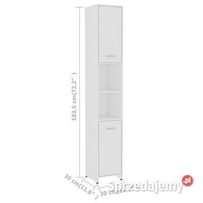 vidaXL Szafka łazienkowa biała 30x30x1835 płyta Warszawa