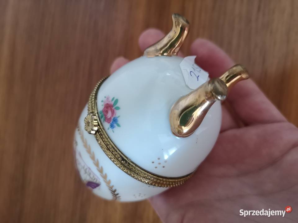 Jajko szkatułka porcelana vintage Toruń sprzedam