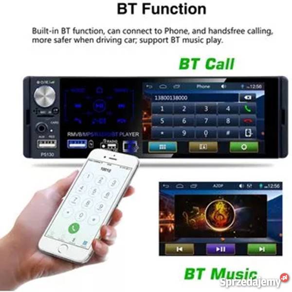 Radio Samochodowe 1 Din Bluetooth Pilot Na Częstochowa