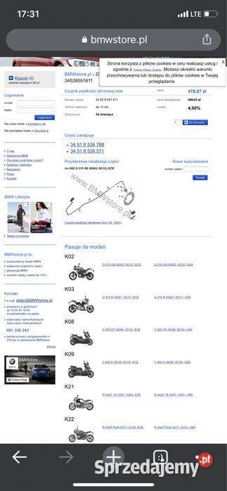 Sensor czujnik Predkosci Bmw G310 R1200 R1250 Poznań