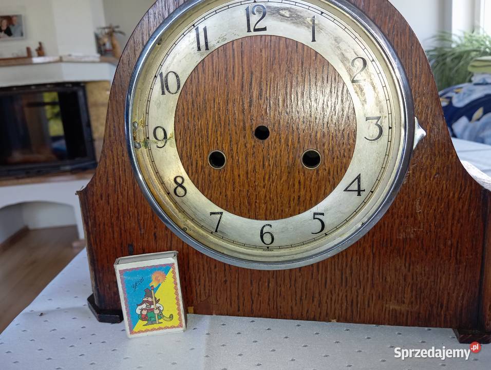 Stary Zegar kominkowy mechaniczny Muthe zdolnych sprzedam