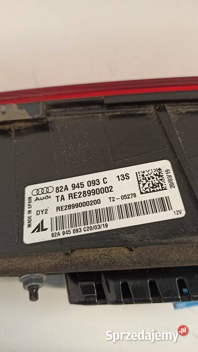 AUDI A1 82A LAMPA LEWY TYŁ TYLNA 82A945093C osobowe Lampy przednie