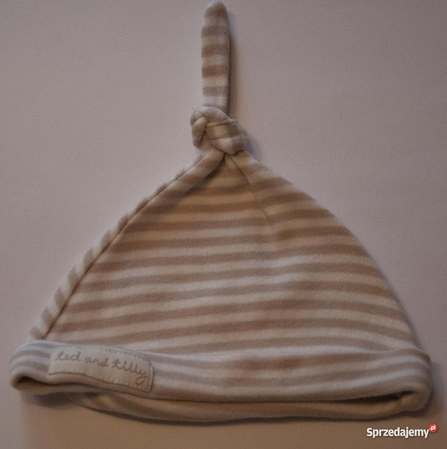 Bawełniana czapeczka w paski noworodka Wyprawka Nakrycia głowy, szaliki i rękawiczki mazowieckie Warszawa sprzedam
