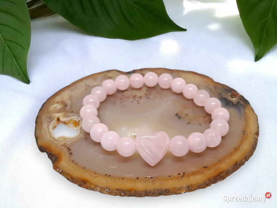 Bransoletka z kwarcu różowego KWARC RÓŻOWY serce mazowieckie Warszawa