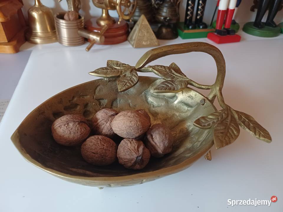 Mosiężna patera orzesznica Kolekcja Poznań