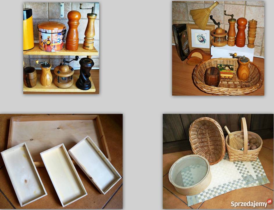 Drewniana skrzynka kosz taboret wieszak poroże mazowieckie Warszawa