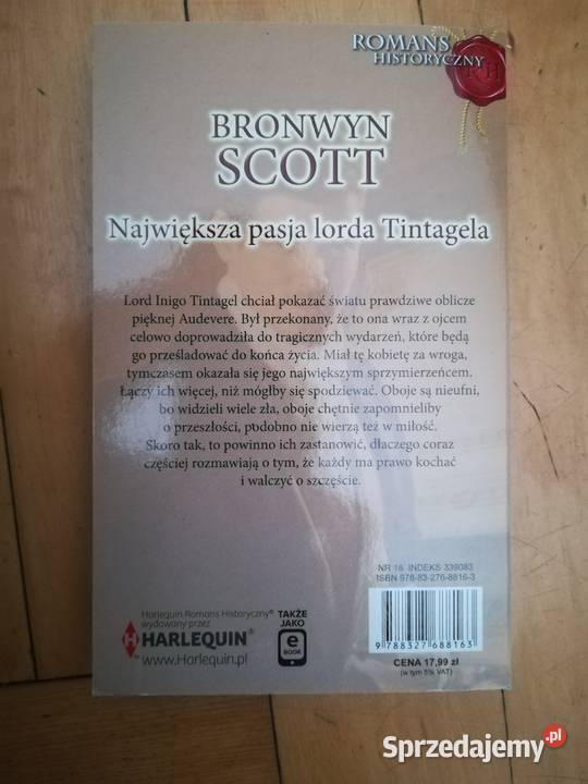 HARLEQUIN Największa pasja lorda Tintagela Łódź