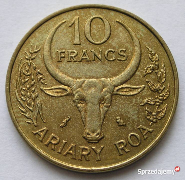 MADAGASKAR 10 FRANKÓW 1971 STAN 12 łódzkie Łódź