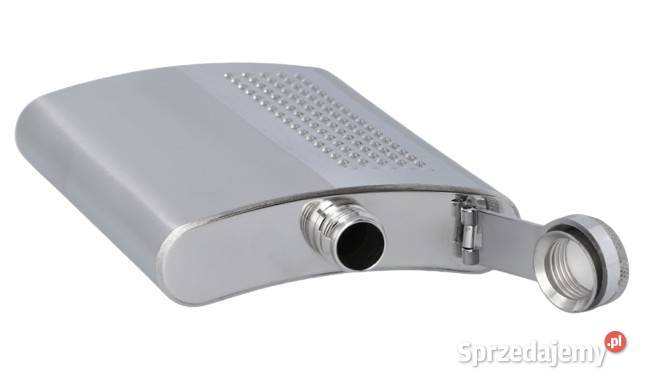 Elegancka Srebrna Piersiówka 8 oz z 4