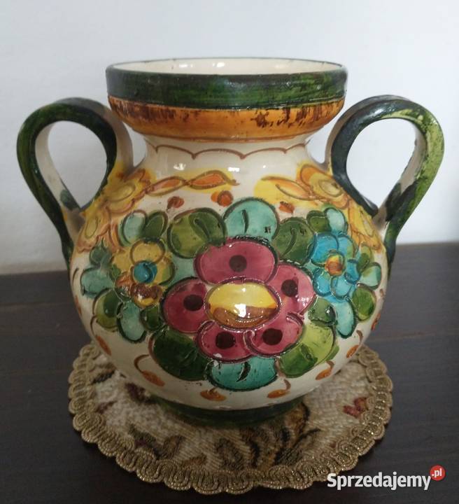 Dzbanek ceramiczny włoski ręczna robota Krotoszyn
