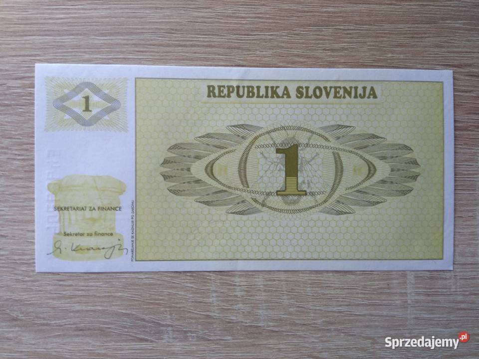 Banknot 1 tolar Słowenia Numizmatyka Chrząstawa Mała