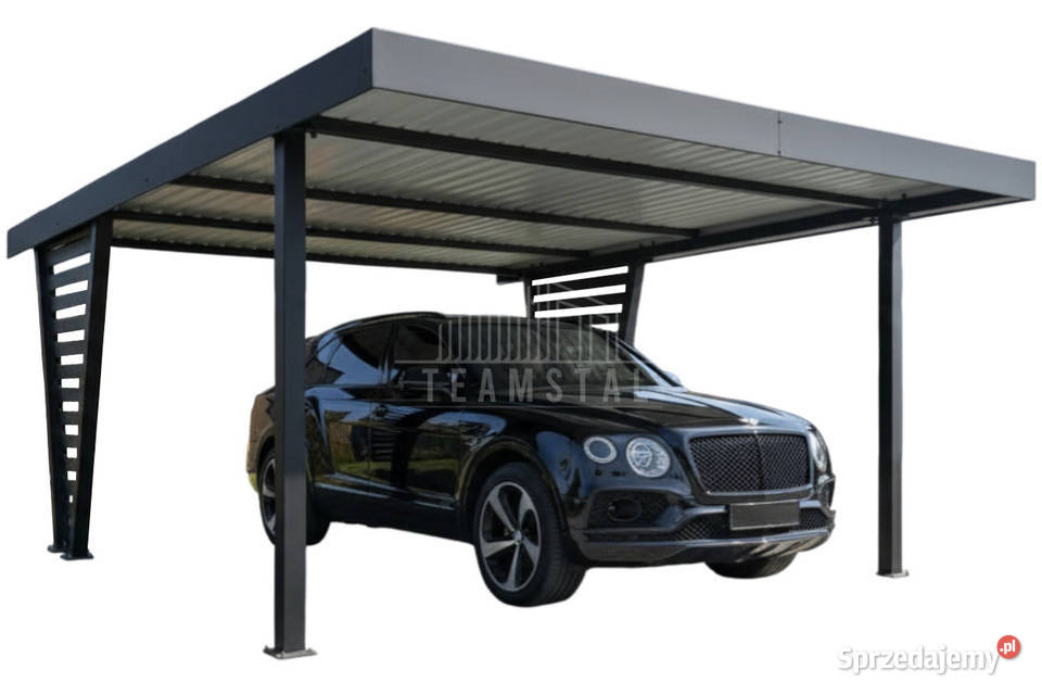 Carport V PREMIUM 5x55m Wypełnienie panelami blacha podlaskie Łomża