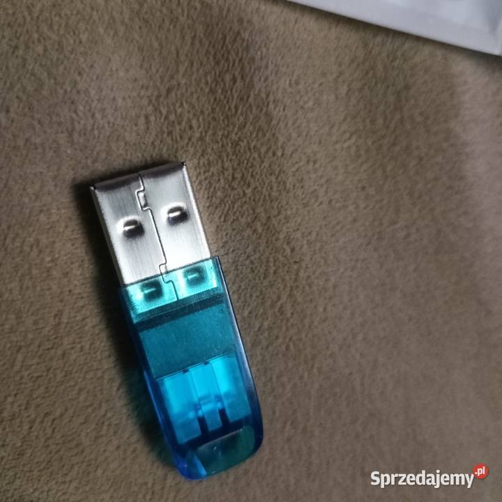 pendrive usb z brelokiem niebieski metalowy