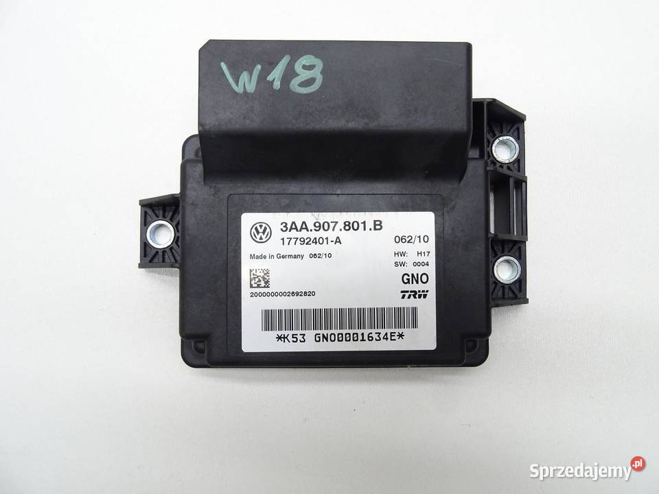 MODUŁ STEROWNIK HAMULCA RĘCZNEGO 3AA907801B VW