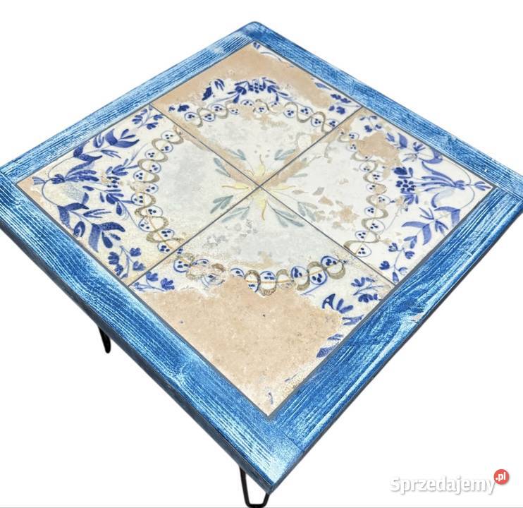 Stolik kawowy z drewna i płytek ceramicznych Stoliki kawowe i ławy Szczecin