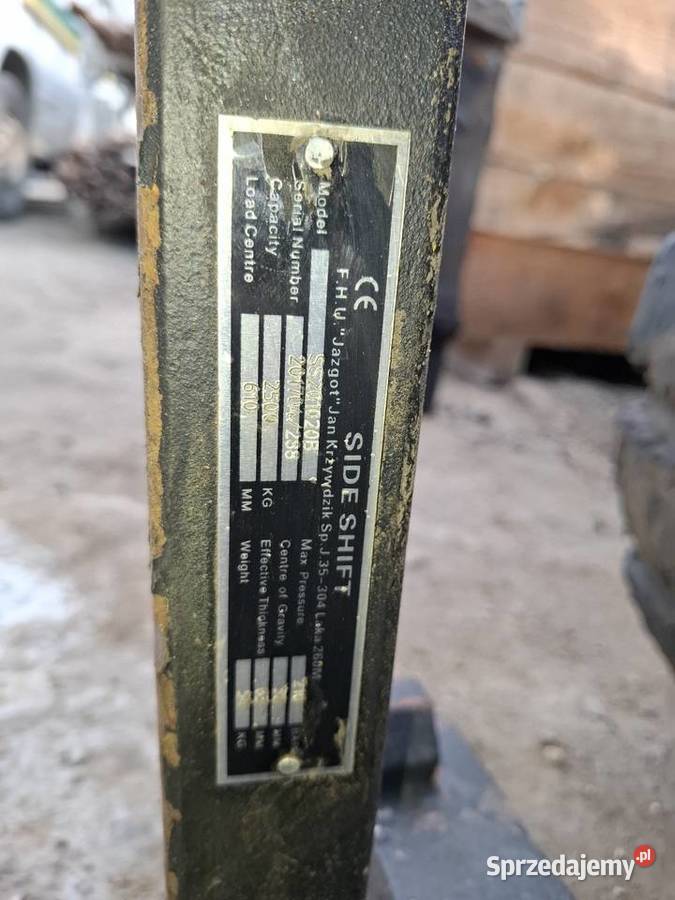 Przesów boczny wideł hydrauliczny klasa 2A do Targoszyn