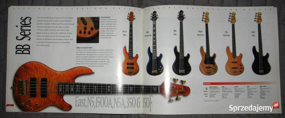 Yamaha Electric Guitars And Basses Catalog 1995