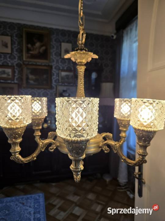 Żyrandol Sześcioramienny z kloszami Kalisz sprzedam