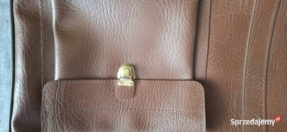 Skórzana walizka PRL Retro mazowieckie Piastów