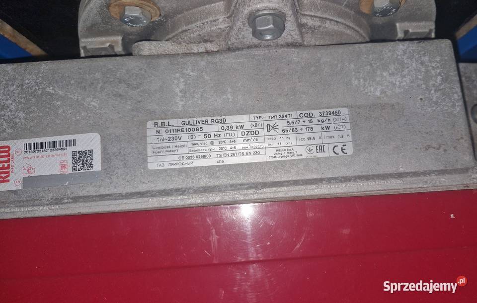 Kompletna kotłownia na olej opałowy Reguły sprzedam