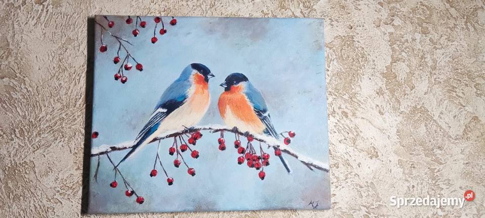Zimowe śniadanie obraz 25x30 akryl na płótnie Poznań