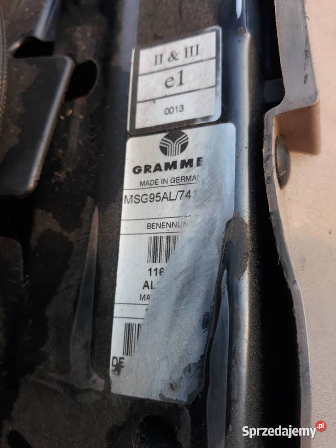 Siedzenie fotel operatora Grammer Błędów