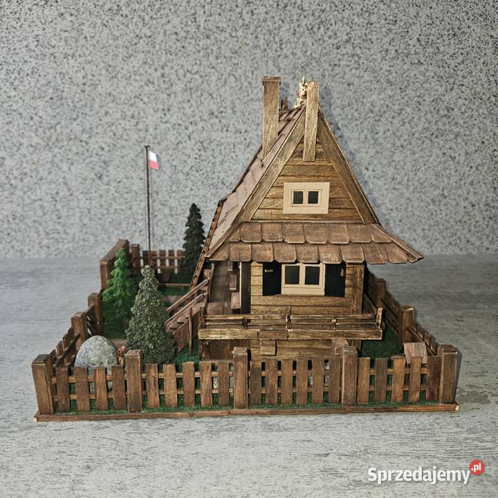 Makieta domku drewnianego Rękodzieło Murowana Goślina sprzedam