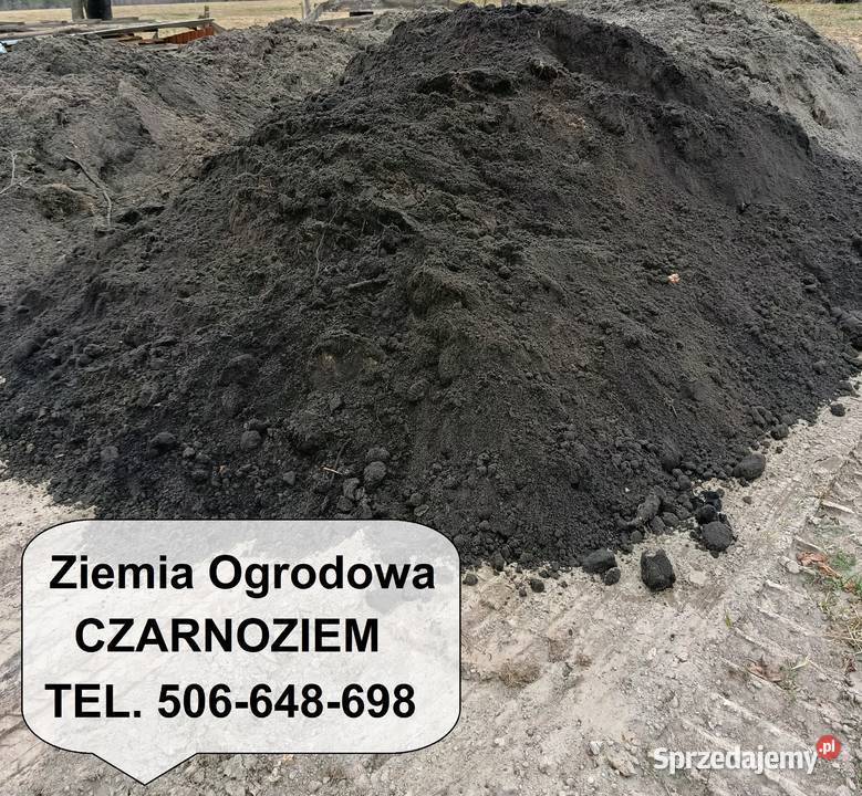 Czarna ziemia z domieszką torfu czarnoziem Siemiatycze