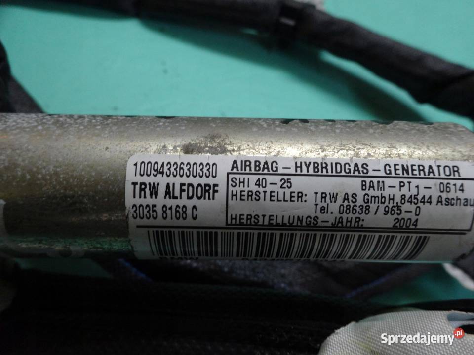 BMW X3 E83 04r AIRBAG kurtyna lewa 843405191041