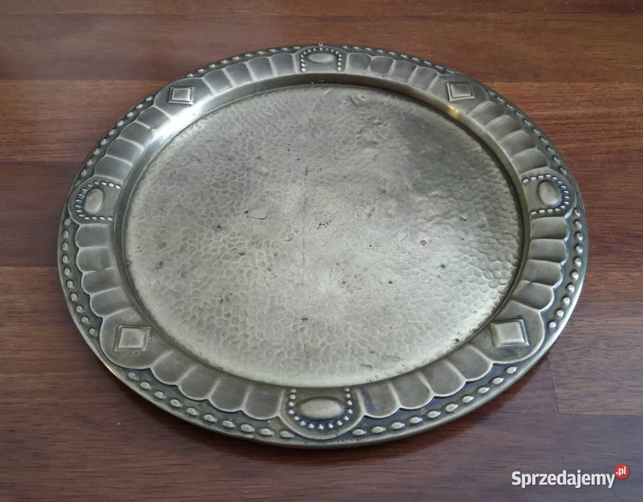 Stara mosiężna taca śląskie Katowice
