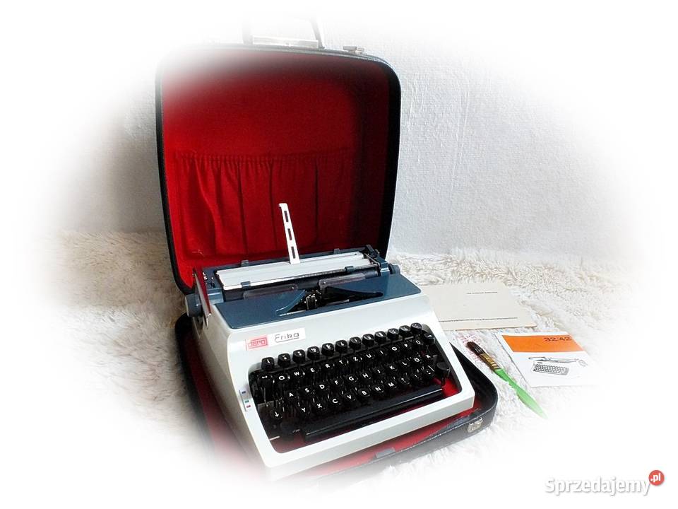Stara maszyna do pisania Erika 1975 kufer instr lubuskie Żary