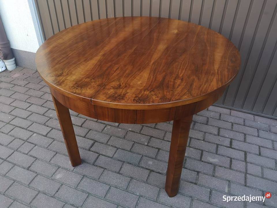 Stół ArtDeco Orzech Okrągły 110 Zgrabny Antyk