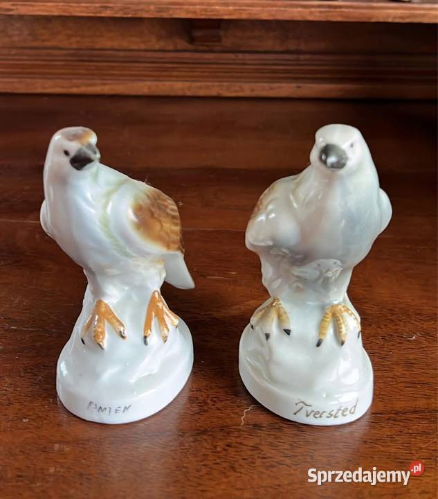 Para Figurka porcelanowa Ptaszki Sokół pomorskie Gdańsk