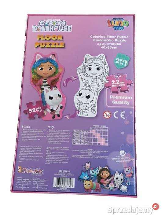 Puzzle Luna Toys 52 elementów Koci Domek Gabi