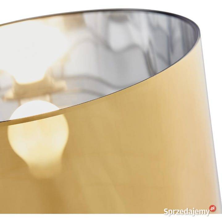 Lampa stojąca podłogowa złoty abażur 140