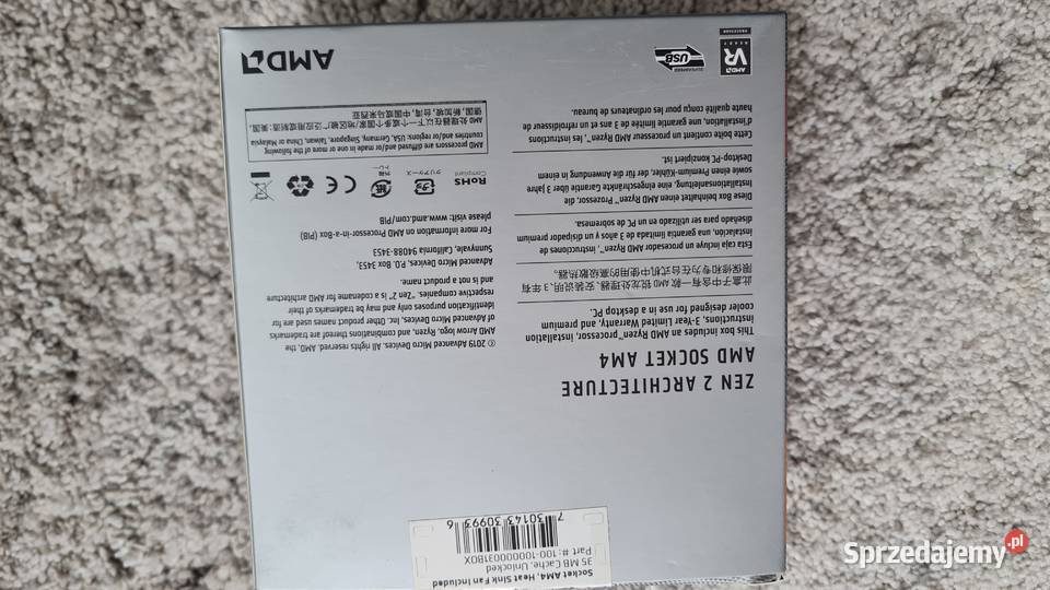Procesor AMD Ryzen 5 3600 36 GHz 32 MB BOX AMD Podzespoły bazowe Koluszki sprzedam