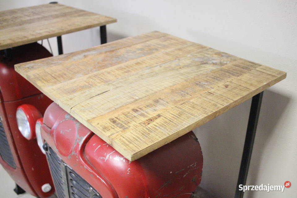 Stolik barowy traktor BLAT 60x60 2 HOKERY Pszczyna