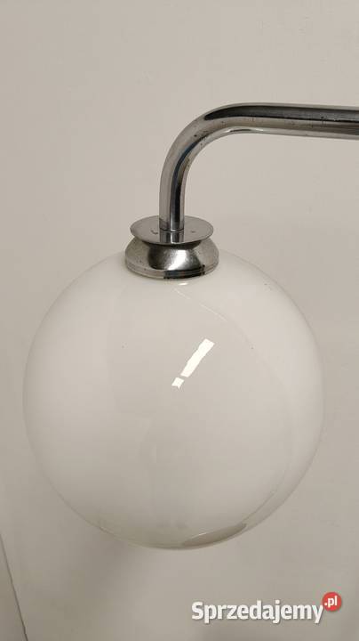 lampa podłogowa art deco modernizm chrom lata Radomsko