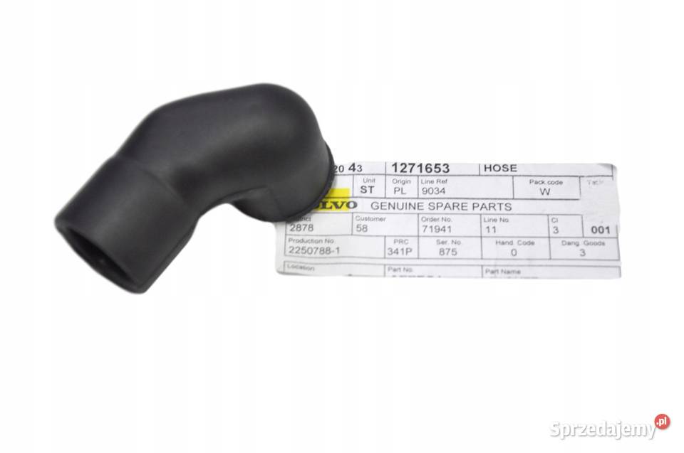 VOLVO S60 V70 S80 XC70 XC90 przewod odmy 1271653 Gadgety motoryzacyjne Bielany Wrocławskie